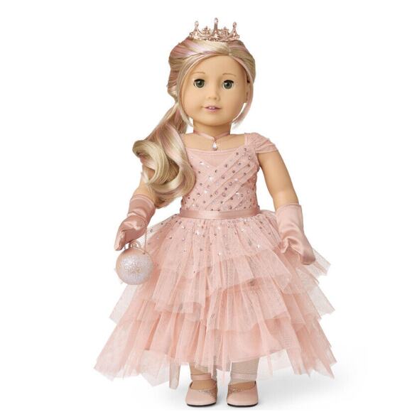 NEW American Girl WINTER PRINCESS DOLL Blonde Pink Hair Swarovski Crystal Tiara - Picture 12 of 13
